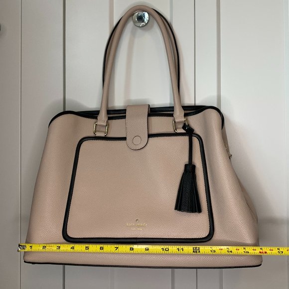 Leather Kate Spade Handbag Pink with Black Trim - Picture 4 of 13